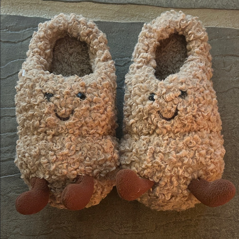 Cozy Brown Fuzzy Slippers